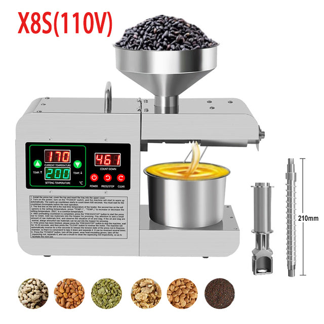 Intelligent Oil Press automatic Oil Extraction Machine with Dual Temperature Control
